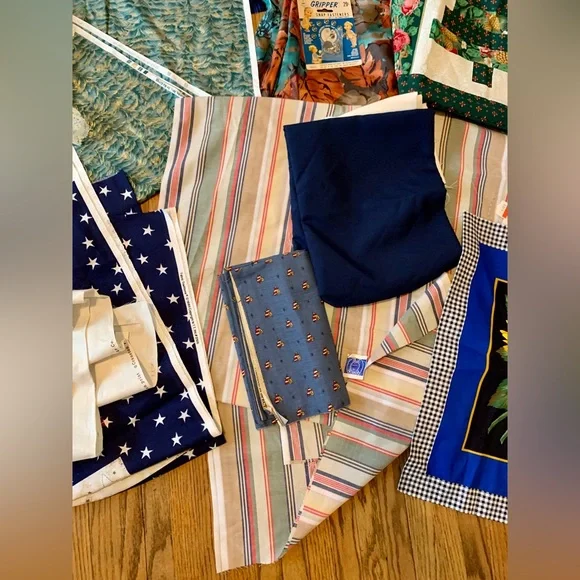 VTG LOT 13 Lb Fabric Quilting Crafts Country Patriotic Apron Concard Kessler - Picture 14 of 15